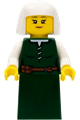 Peasant - Female, Dark Green Skirt, White Headdress - cas570