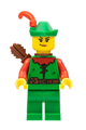 Forestwoman - Red, Green Hat, Red Feather, Quiver - cas572