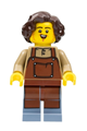 Tavern Keeper - Male, Reddish Brown Apron, Sand Blue Legs, Dark Brown Hair - cas578