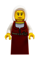 Innkeeper - Female, Dark Red Dress, White Hood - cas586