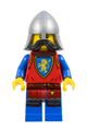 Male Lion Knight wearing flat silver neck-protector and black moustache - cas589