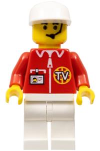 Cameraman 2 Minifigure - Cameraman 2 with TV logo - cc4063