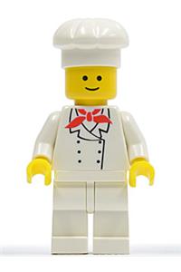Chef Minifigure - Minifigure with white legs and a standard grin, dressed as a chef - chef001