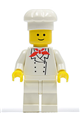 Minifigure with white legs and a standard grin, dressed as a chef - chef001