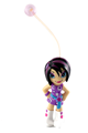 Clikits Figure Star -  Black Hair Streaked with Purple, Purple Dress with Sash, White Boots - clik01