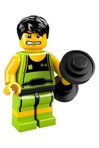 Weightlifter Minifigure - Weightlifter, CMF Series 2 - col026
