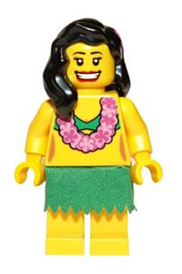 Hula Dancer Minifigure - Hula Dancer, CMF Series 3 - col033