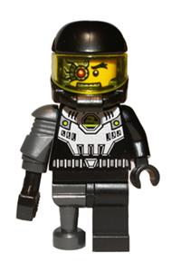 Space Villain Minifigure - Space villain with a pearl dark gray pirate peg leg, CMF Series 3 - col038
