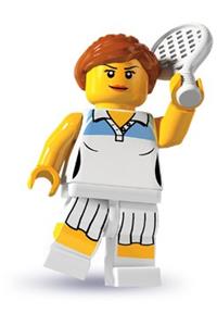 Tennis Player Minifigure - Tennis Player, CMF Series 3 - col046