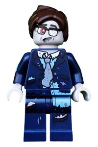 Zombie Businessman Minifigure - Zombie Businessman, CMF Series 14 - col223