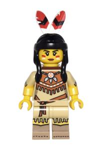 Tribal Woman Minifigure - Tribal Woman, CMF Series 15 - col232