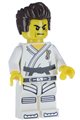 Male warrior with dark brown hair, wearing a karate dress with a black belt and a scarred eye - col262