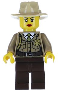 Swamp Police Detective Minifigure - Female detective from the Swamp Police theme - col274