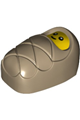 Baby minifigure with a smiling face, small eyes pattern, and stud holder on the back - col339