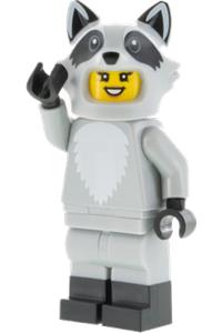 Raccoon Costume Fan, Series 22 (Minifigure Only without Stand and Accessories) col395