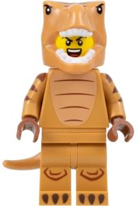T-Rex Costume Fan Minifigure - T-Rex Costume Fan, CMF Series 24 - col417