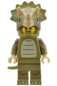 Triceratops Costume Fan Minifigure - Triceratops Costume Fan, CMF Series 25 - col431