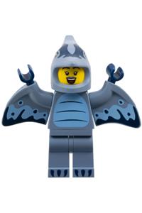 Pterodactyl Costume Fan Minifigure - Pterodactyl Costume Fan, Series 27 - col454