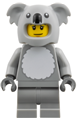 Minifigure of a Koala Costume Fan from Series 28 without stand and accessories - col466