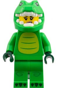 Crocodile Costume Fan Minifigure - Crocodile Costume Fan, Series 28 (Minifigure Only without Stand and Accessories) - col468