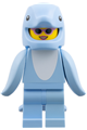 Fan wearing a dolphin costume from Series 28 minifigures, without stand or accessories - col469