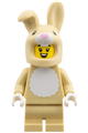 Minifigure of a bunny costume fan from Series 28, without stand and accessories - col470