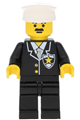 Police - Suit with Sheriff Star, Black Legs, White Hat - cop002