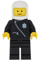 Police - Zipper with Badge, Black Legs, White Classic Helmet - cop003