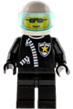 Police - Zipper with Sheriff Star, White Helmet, Trans-Light Blue Visor, Sunglasses - cop005