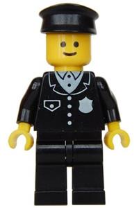 Police - Suit with 4 Buttons, Black Legs, Black Hat cop015