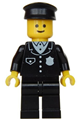 Police - Suit with 4 Buttons, Black Legs, Black Hat - cop015