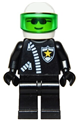 Police - Zipper with Sheriff Star, White Helmet, Trans-Green Visor - cop018