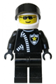 Police - Zipper with Sheriff Star, White Helmet, Black Visor - cop019