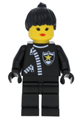 Police - Zipper with Sheriff Star, Black Ponytail Hair - cop024