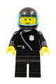 Police - Zipper with Badge, Black Legs, Black Helmet, Trans-Light Blue Visor - cop027