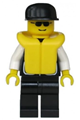 Police - Sheriff Star and 2 Pockets, Black Legs, White Arms, Black Cap, Life Jacket - cop033