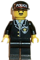 Police - Suit with Sheriff Star, Black Legs, Black Cap with Police Pattern - cop034