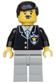 Police - Suit with Sheriff Star, Light Gray Legs, Black Male Hair - cop035