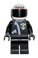 Police - Zipper with Sheriff Star, White Helmet with Police Pattern, Black Visor, Female - cop040