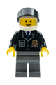 Police officer in City Suit with blue tie and badge, dark bluish gray legs, white helmet, and black visor - cop049