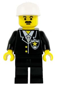Police - Suit with Sheriff Star, Black Legs, White Cap cop051