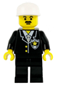 Police - Suit with Sheriff Star, Black Legs, White Cap - cop051