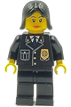 Police - City Suit with Blue Tie and Badge, Black Legs, Black Female Hair - cop053