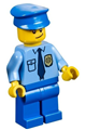 Police - City Shirt with Dark Blue Tie and Gold Badge, Blue Legs, Blue Police Hat, Scowl - cop054