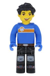 Max Minifigure - Max with a blue torso and black legs - cre003