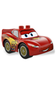 Duplo Lightning McQueen - Piston Cup Hood, Yellow Wheels - crs051