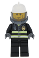 Fire - Reflective Stripes, Black Legs, White Fire Helmet, Breathing Neck Gear with Airtanks - cty0024