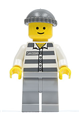Prisoner 50380 in jail stripes with a knit cap, light bluish gray legs - cty0028