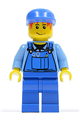Overalls with Tools in Pocket Blue, Blue Cap, Messy Red Hair - cty0050