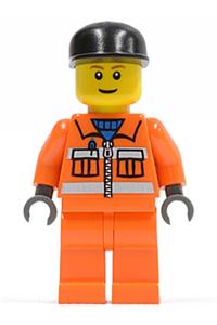 Sanitary Engineer Minifigure - Sanitary Engineer 3 with orange legs - cty0051